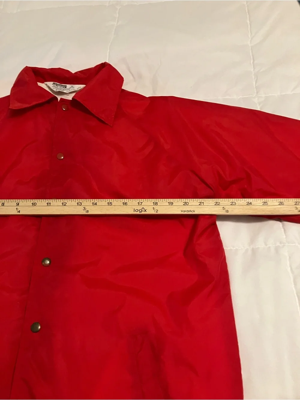 Vintage Montgomery Ward Red Nylon Coach Jacket Men’s M 39-41 Snap Front USA